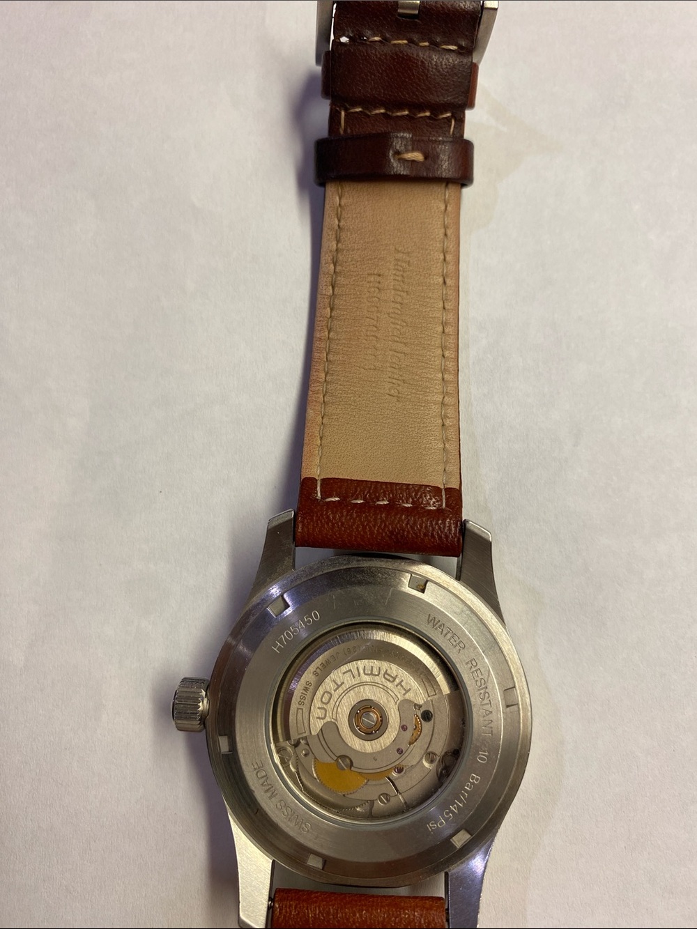 Hamilton men’s khaki field automatic leather strap watch - Picture 5 of 9